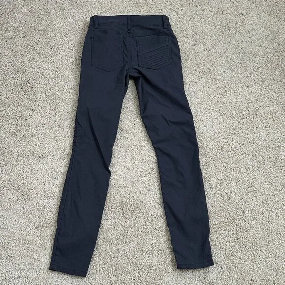 prAna Women's Brenna Skinny Moto Stretch Nylon Pants Size 0 Blue Gray Adventure - Picture 2 of 7